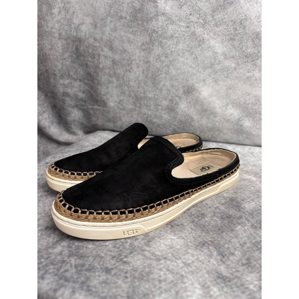 UGG Women's Caleel Espadrille Mules Shoes in Black Size 8.5 - Picture 4 of 8
